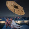 9 ft Portable Beach Umbrella with Solar LED Lights
