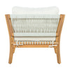 Acacia Wood Lounge Chair with Woven Rope Accents