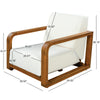 29.52" Outdoor Patio Chair With Thick Cushion