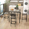 5-Piece Counter-Height Dining Set with Black Oak Bar Stools