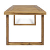 Acacia Wood 7-Piece Outdoor Dining Set with Cushions, Teak Finish