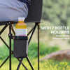 6-Seat Folding Sideline Bench with Cup Holders, Dark Grey