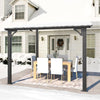 8x8 Waterproof Wall-Mounted Lean-To Gazebo for Patios