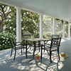 5-Piece Square Patio Dining Set with 37.8-Inch Wood-Grain Table and 4