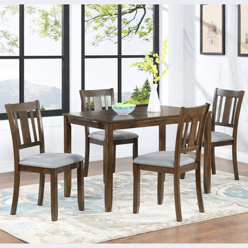 Walnut Acacia Rectangular Dining Table, Seats 4