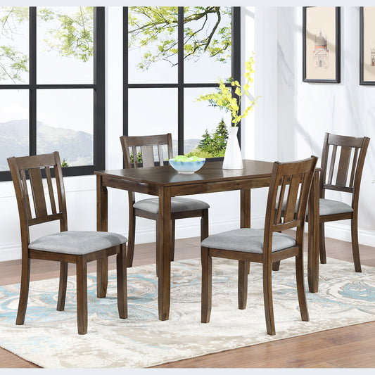 Walnut Acacia Rectangular Dining Table, Seats 4