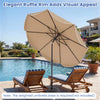 10 Ft Solar Powered Patio Umbrella with 24 LED Lights