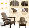Folding Adirondack Chairs with Cup Holders, Set of 2 — Brown