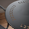 LOURDES 3-Piece Iron Bistro Set – Black Patio Table & 2 Chairs