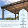 8x8 Waterproof Wall-Mounted Lean-To Gazebo for Patios