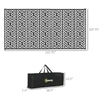 Reversible Outdoor Rug — 9' x 18' Black & White
