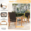 Acacia & Wicker Bistro Set — 3 Piece