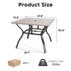 5-Piece Square Patio Dining Set with 37.8-Inch Wood-Grain Table and 4