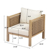 Set Of 2 Outdoor Acacia Wood Patio Chairs
