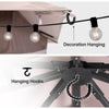 Double-Roof Patio Gazebo with Netting & Privacy Screens