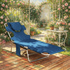 Folding Outdoor Chaise Lounge with Face Cavity