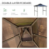 Hardtop Grill Gazebo with Double Roof, 8 x 5 ft