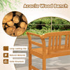 2-Person Acacia Wood Outdoor Bench
