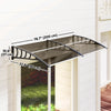 Polycarbonate Door Canopy 40" × 80", Brown