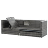 5-Piece PE Wicker Patio Set with Wood-Top Coffee Table