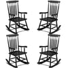 Black Poplar Windsor Wood Rocking Chair