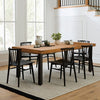 Dining Table For 6 Acacia Wood Indoor Outdoor Iron Legs