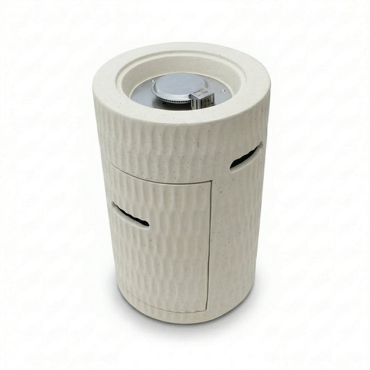 Concrete Propane Fire Column, 40,000 BTU — Beige