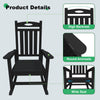 HDPE Outdoor Rocking Chair, Set of 2 — Black
