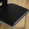 5-Piece Glass Dining Set for 4 with PU Leather Chairs