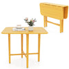 Folding Round-Corner Drop-Leaf Dining Table, Seats 2-4