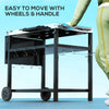 Outdoor Bar Cart Grill Table with Stainless Steel Top