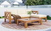5-Piece Outdoor Sectional Sofa Set Solid Acacia Wood Beige with