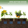 Solid Wood Raised Garden Bed with Two Planter Boxes, 96"