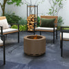 Smokeless Portable Fire Pit — Wood-Burning with Poker, Bronze