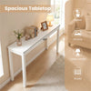 48" Solid Wood Console Table, Narrow Entryway Table - White