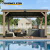 10x12 Cedar Gazebo Gray Weatherproof Sloped Roofing-1