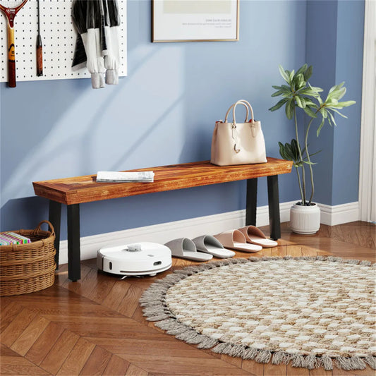 Acacia Wood Outdoor Dining Bench, 60" Backless