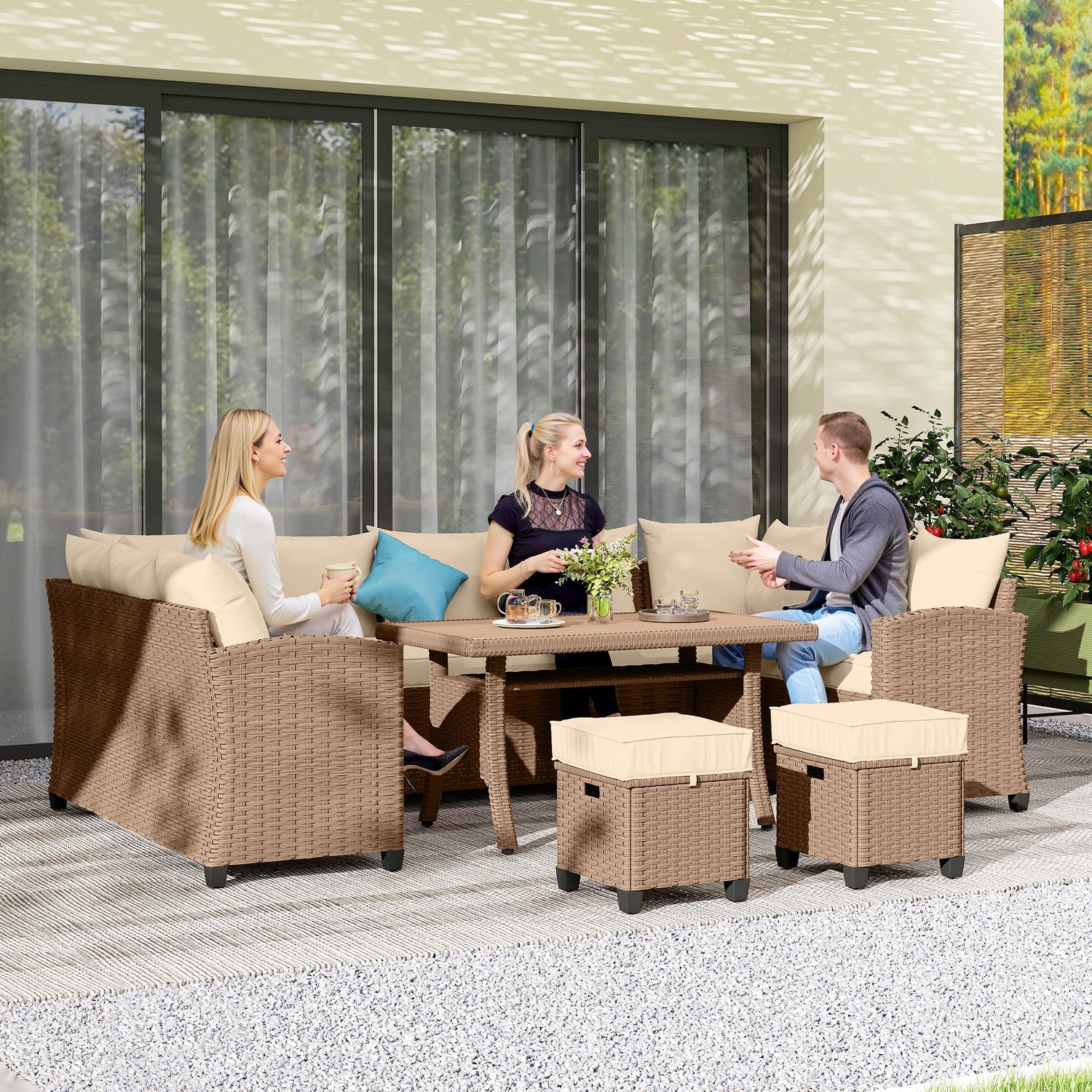 Outdoor Dining Sets — Acacia, Wicker & Aluminum | Coastal Standard