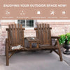 Adirondack Double Chair Bench with Center Table