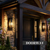 Modern Matte Black Outdoor Wall Sconce, 2-Pack