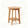 2-Tier Eucalyptus Side Table with Storage Shelf