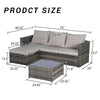 Outdoor Patio Seating Set 2-piece set with Cushions for Patio, Garden