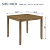 Oak Square Dining Table for 4