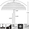 7.5 ft Thatched Tiki Umbrella for Beach & Patio