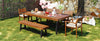 Acacia Wood Outdoor Dining Set — 7 Piece, Seats 8