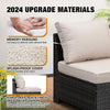 All-Weather Wicker Outdoor Sectional Sofa Set with Cushions
