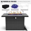 Aluminum 5 Piece Patio Set with 55,000 BTU Fire Pit Table