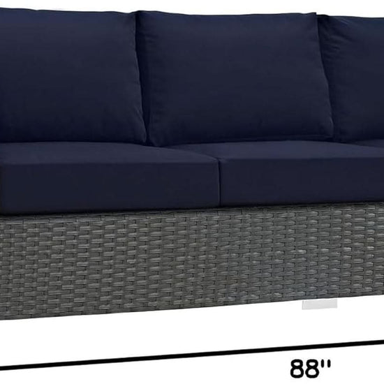 Weather-Resistant Wicker Rattan Outdoor Patio Sofa Set-2