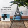 Two-Seat Patio Swing with Adjustable Canopy and Storage