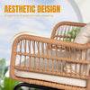 Outdoor Wicker Bistro Set, 3-Piece, Yellow Beige